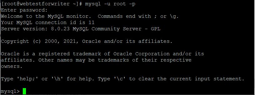 menguji mysql centos 7