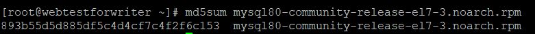 Mencocokkan md5 di tahap penginstalan mysql CentOS 7