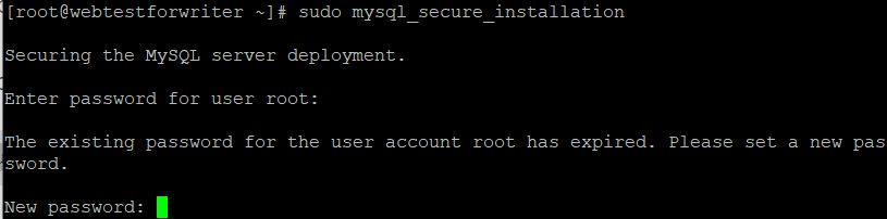 konfigurasi kata sandi mysql