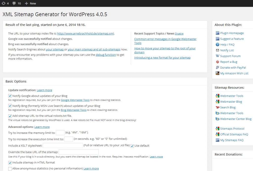 6. Google XML Sitemaps